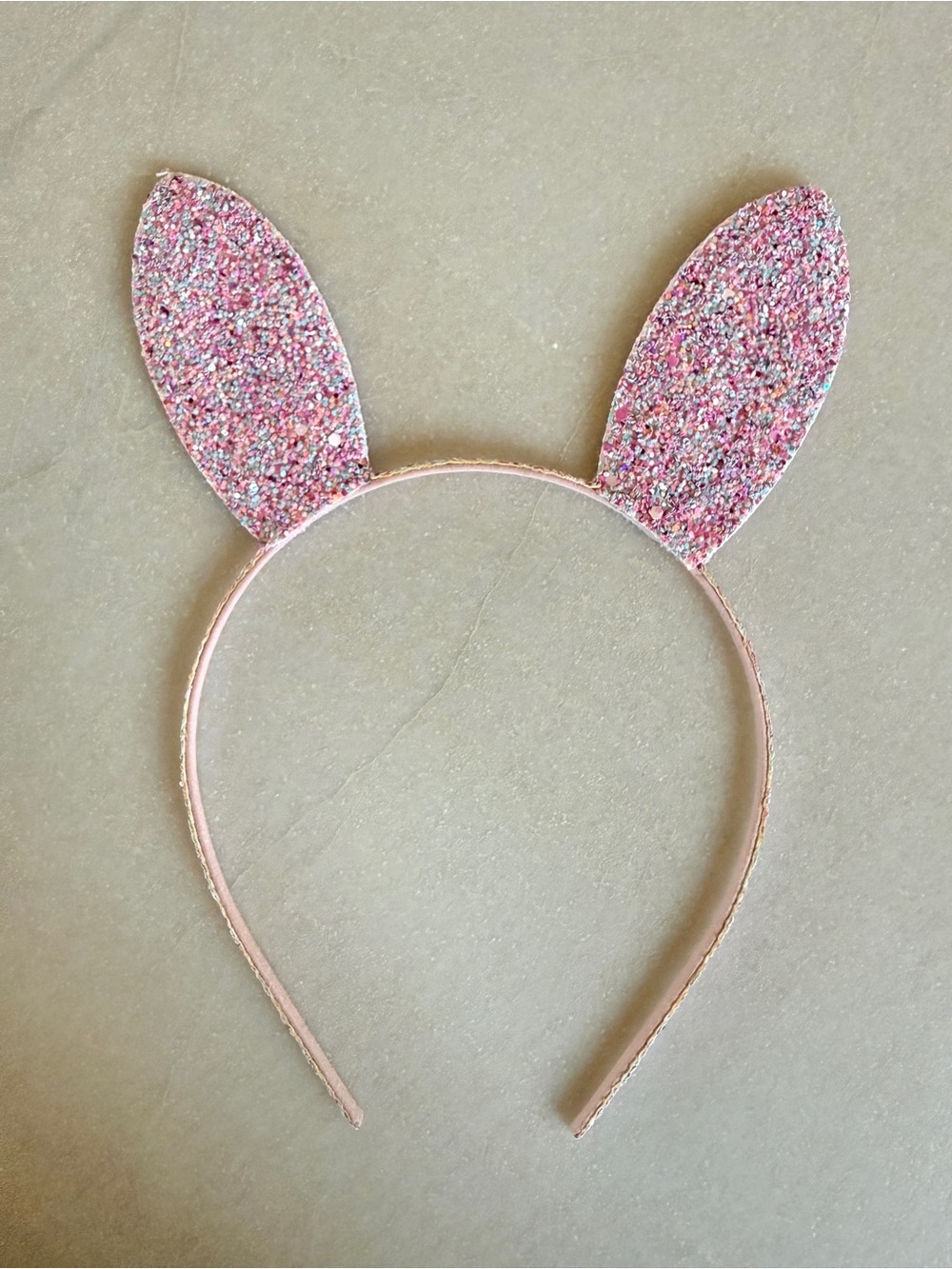 J.Crew Crewcuts Girls Glitter Bunny Ear Headband Pink Easter OS – 2 available - Picture 2 of 6